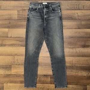 Agolde Size 27 Pinch Waist Dark Ashy Grey Jeans Sexy Comfortable Coastal Basics